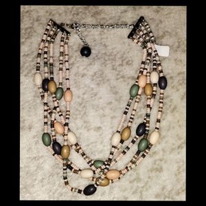 Multi strand beaded choker necklace From Africa